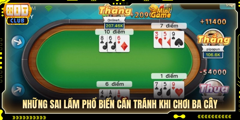 Các lỗi tai hại khiến cược thủ nhanh cháy túi khi đánh ba cây 